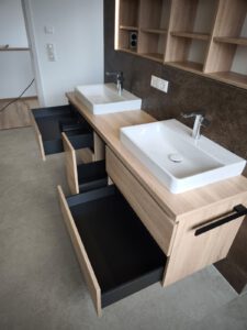 Waschtisch mit Schubladen in Anthrazit