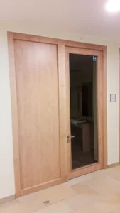 Zimmertürelement HPL im Objekt