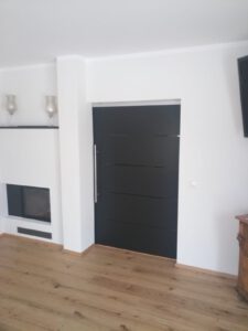 Schiebetürelement Ganzglas in Lava Gray